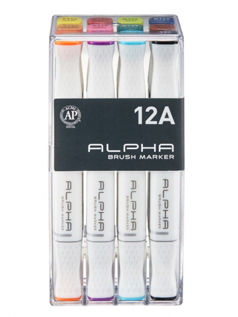 Marcadores Alpha Brush Set A 12 Colores