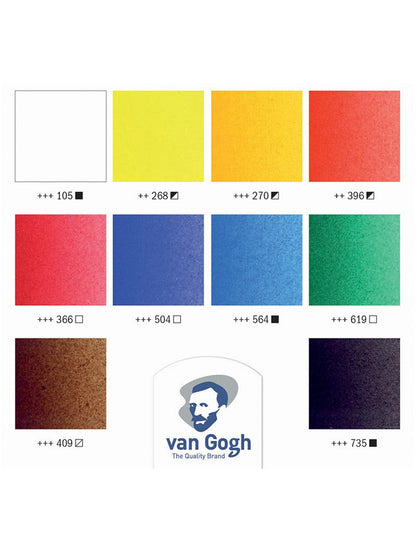 Acrílico Van Gogh Set 10 Colores 40ml Básico