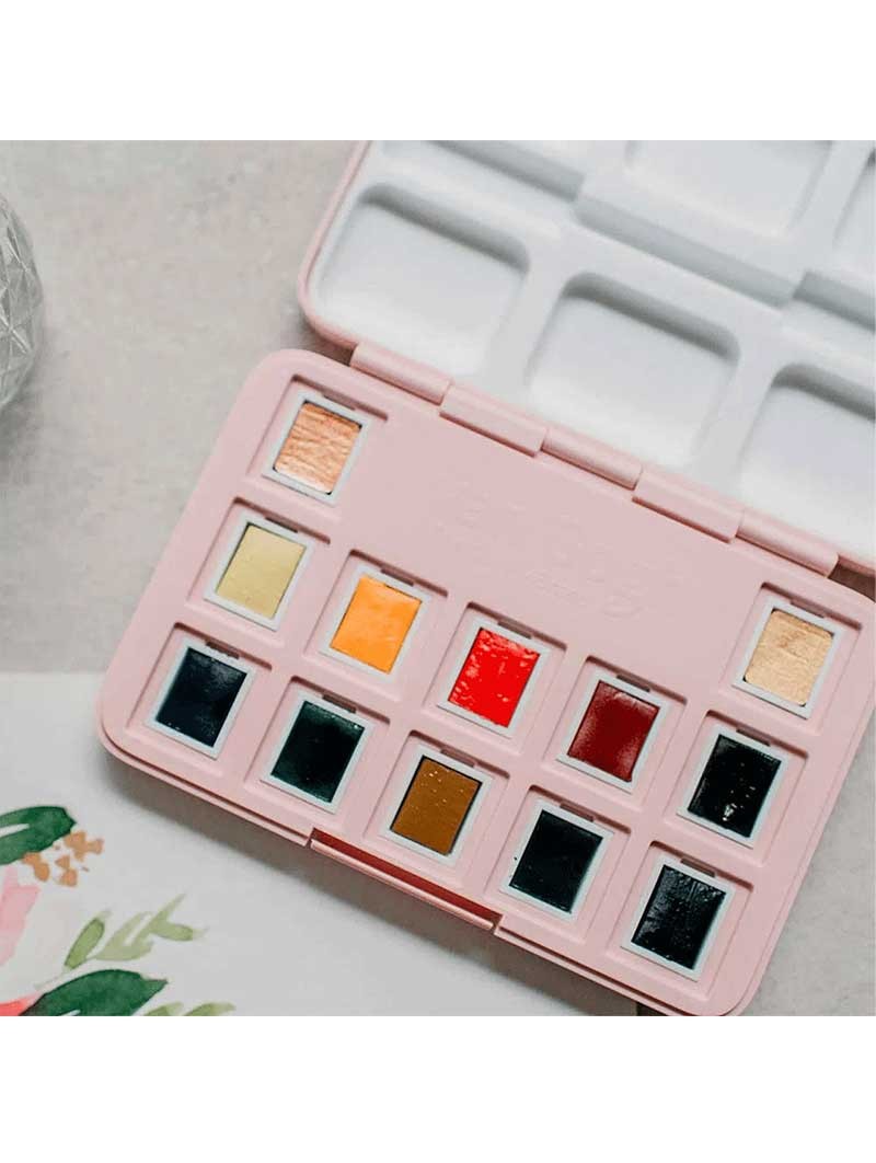 Acuarela en Pastillas Van Gogh Set Frau Hölle Floral 12 Colores