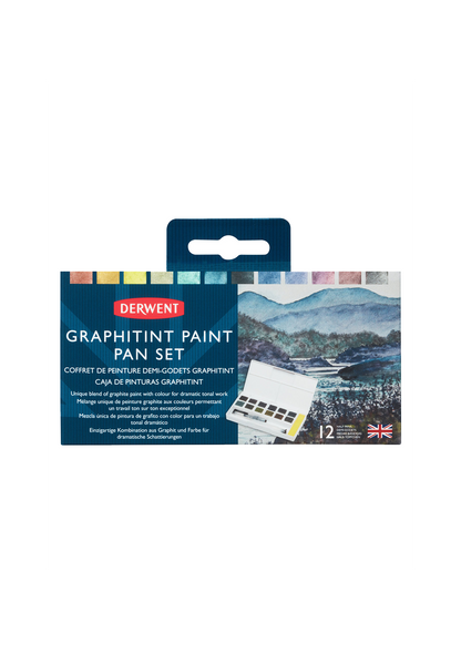 Grafito con Color Acuarelable Derwent Graphitint Set 12 Pastillas