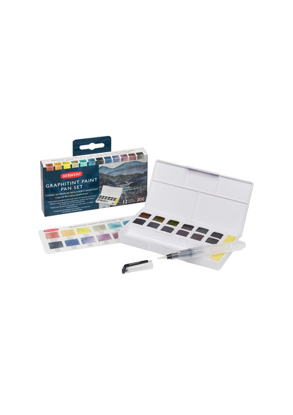 Grafito con Color Acuarelable Derwent Graphitint Set 12 Pastillas