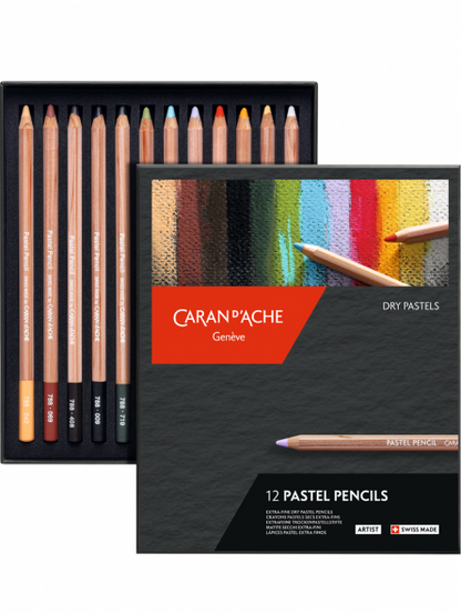 Lápices Pastel Caran D Ache Set 12 Colores