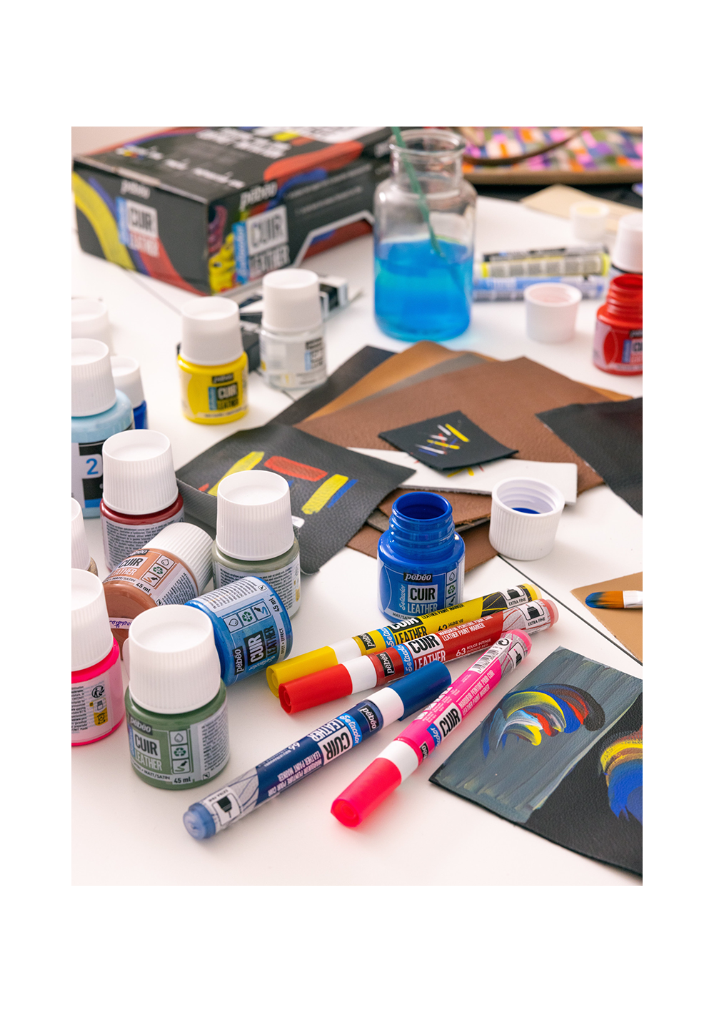 Marcador de Pintura para Cuero Pebeo Setacolor Set 5 Colores Primarios