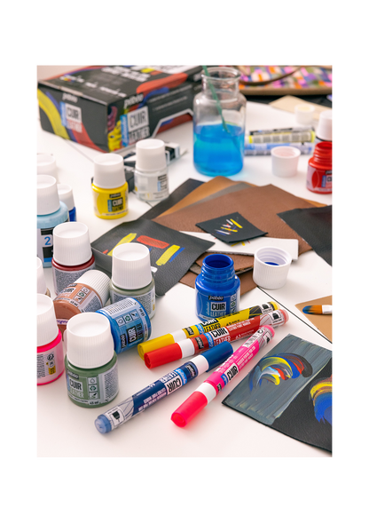 Marcador de Pintura para Cuero Pebeo Setacolor Set 5 Colores Primarios