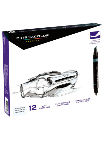 Marcadores Prismacolor Premier 12 Set Gris Frío