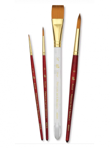 Pincel Acuarela Heritage Princeton Sintético Set 4