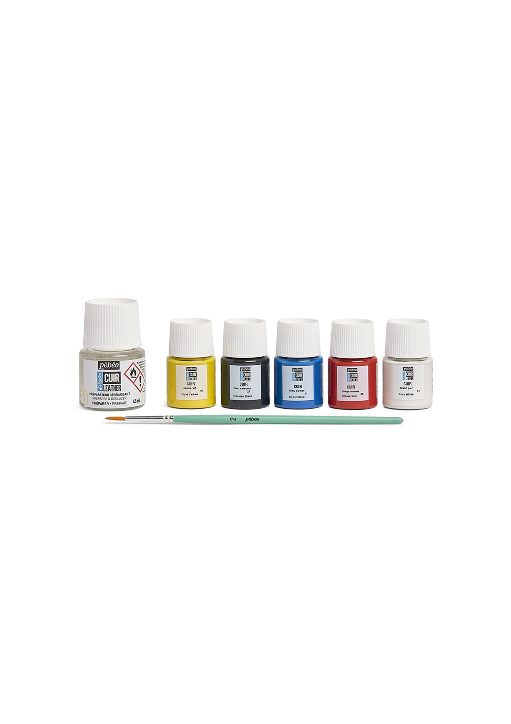 Pintura para Cuero Pebeo Setacolor Set 5 Colores x 20ml