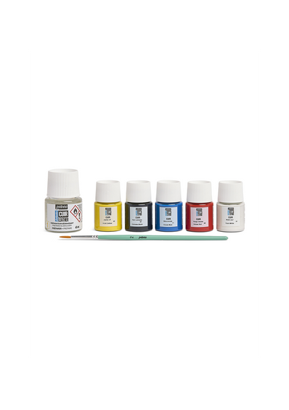 Pintura para Cuero Pebeo Setacolor Set 5 Colores x 20ml