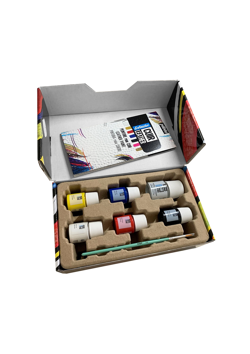 Pintura para Cuero Pebeo Setacolor Set 5 Colores x 20ml