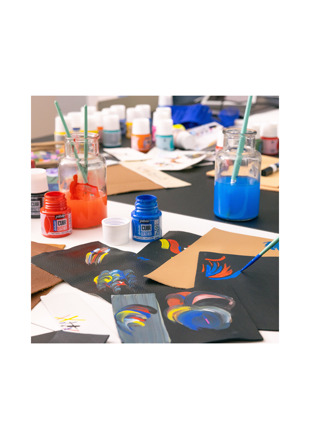 Pintura para Cuero Pebeo Setacolor Set 5 Colores x 20ml