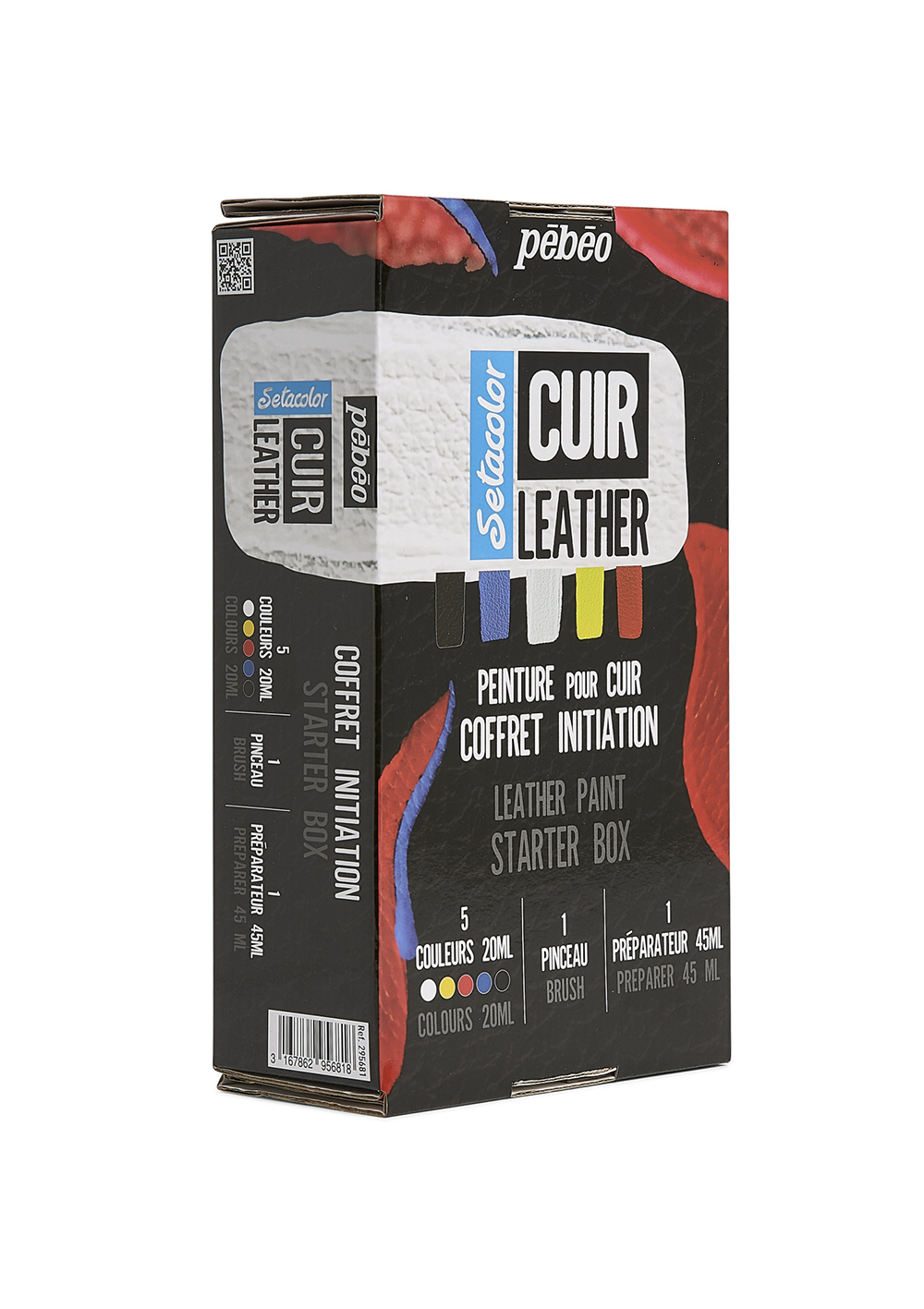 Pintura para Cuero Pebeo Setacolor Set 5 Colores x 20ml