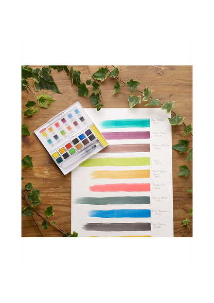 Tinta en Pastillas Solubles al Agua Derwent Inktense N°1 Set 12 Colores
